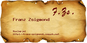 Franz Zsigmond névjegykártya